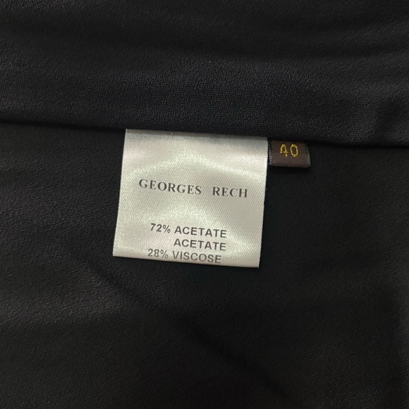 GEORGES RECH PARIS Women’s Black Zip-Front Dress - Picture 7 of 14